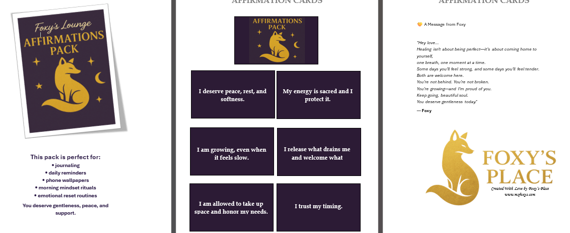 Foxy's Affirmation Pack